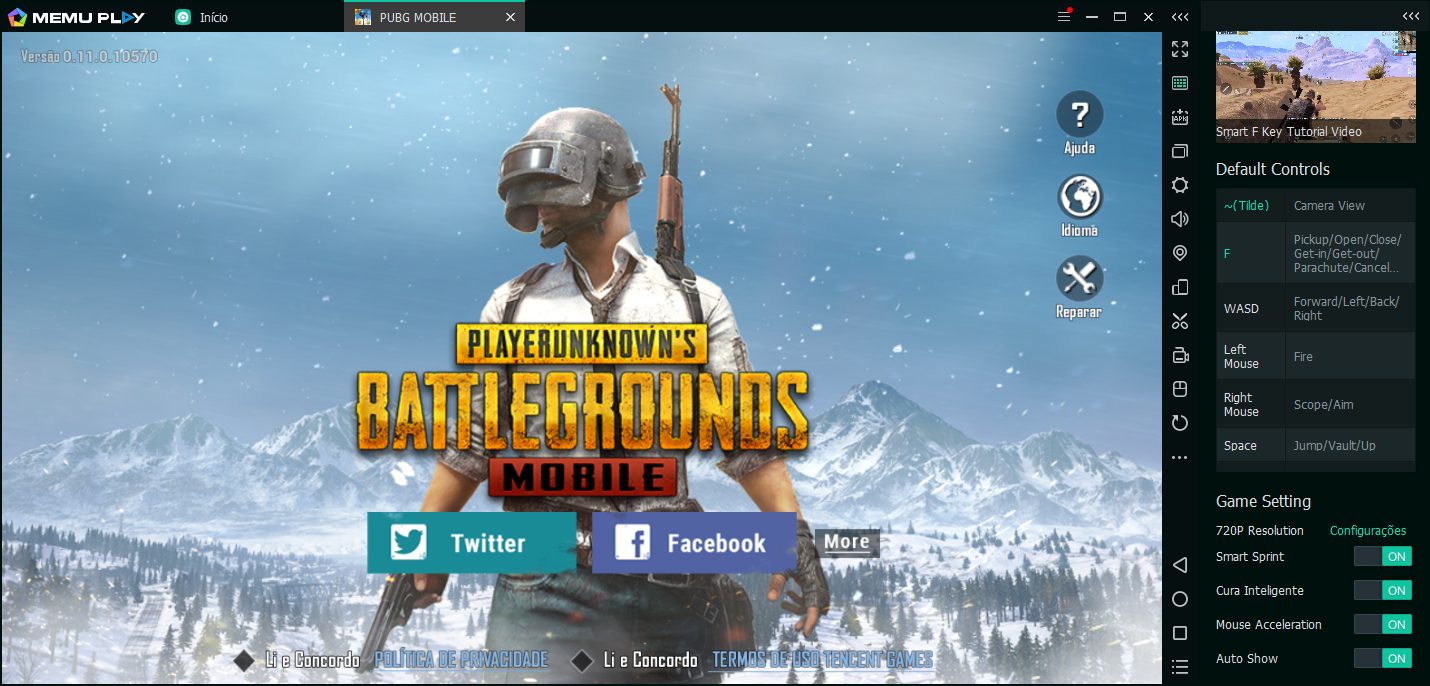 Jogar PUBG MOBILE PC Fraco