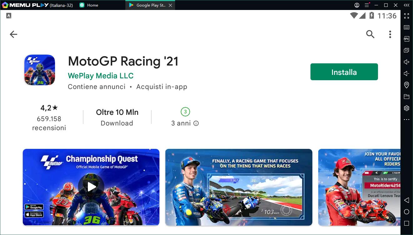 Scarica e gioca MotoGP Racing 21 su PC